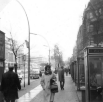 Photo: Der Kürfürstendamm in Berlin (West) im Jahr 1967. Photo: Erwin Thomasius.